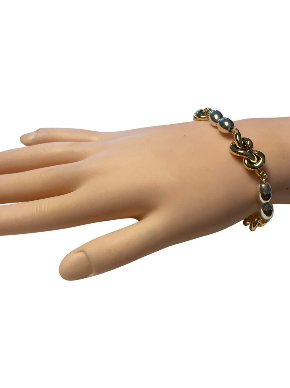 Brighton Interlok Single Single Knot Drops Bracelet, Silver & Gold Celtic Knots.